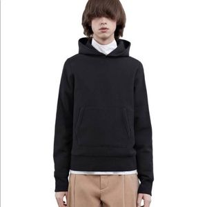acne studios black film paw hoodie